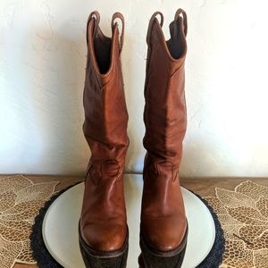 Frye cognac boots